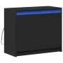 Aparador con LED madera de ingeniería negro 72x34x61 cm by , Sideboards - Ref: Foro24-852174, Price: 82,03 €, Discount: %