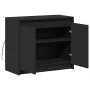 Aparador con LED madera de ingeniería negro 72x34x61 cm by , Sideboards - Ref: Foro24-852174, Price: 82,03 €, Discount: %