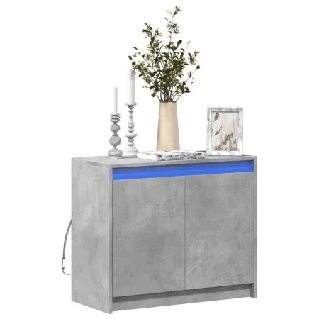 Sideboard mit LED-Beleuchtung, Holzoptik in Grau-Beton, 72x34x61 cm. von , Sideboards - Ref: Foro24-852176, Preis: 76,99 €, R...