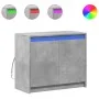 Aparador con LED madera ingeniería gris hormigón 72x34x61 cm de , Aparadores - Ref: Foro24-852176, Precio: 76,99 €, Descuento: %