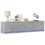 Mueble de TV LED madera ingeniería gris hormigón 165x34x40 cm by , TV Furniture - Ref: Foro24-852253, Price: 87,01 €, Discoun...