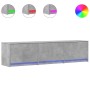 Mueble de TV LED madera ingeniería gris hormigón 165x34x40 cm by , TV Furniture - Ref: Foro24-852253, Price: 87,01 €, Discoun...