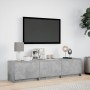 Mueble de TV LED madera ingeniería gris hormigón 165x34x40 cm by , TV Furniture - Ref: Foro24-852253, Price: 87,01 €, Discoun...