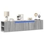 TV-Wandmöbel mit LED-Beleuchtung in Sonoma-Grau, 180x31x39,5 cm. von , TV-Möbel - Ref: Foro24-3307959, Preis: 141,95 €, Rabat...