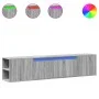 TV-Wandmöbel mit LED-Beleuchtung in Sonoma-Grau, 180x31x39,5 cm. von , TV-Möbel - Ref: Foro24-3307959, Preis: 141,95 €, Rabat...