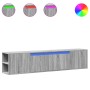 TV-Wandmöbel mit LED-Beleuchtung in Sonoma-Grau, 180x31x39,5 cm. von , TV-Möbel - Ref: Foro24-3307959, Preis: 144,18 €, Rabat...