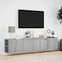 TV-Wandmöbel mit LED-Beleuchtung in Sonoma-Grau, 180x31x39,5 cm. von , TV-Möbel - Ref: Foro24-3307959, Preis: 141,95 €, Rabat...