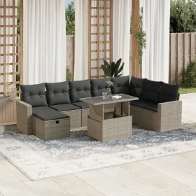 Set garden furniture 9 pcs. and cushions light gray synthetic rattan by , Garden sets - Ref: Foro24-3274872, Price: 657,61 €,...