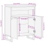 Sideboard aus massivem rohem Mangoholz 60x34x75 cm von , Schließfächer und Lagerschränke - Ref: Foro24-377559, Preis: 125,49 ...