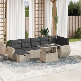 Garden sofa set 8 pcs. and cushions synthetic rattan gray by , Garden sets - Ref: Foro24-3275152, Price: 613,30 €, Discount: %