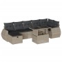 Garden sofa set 8 pcs. and cushions synthetic rattan gray by , Garden sets - Ref: Foro24-3275152, Price: 614,21 €, Discount: %