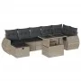 Set mit 8 Gartensofas und Kissen synthetisches Rattangrau von , Gartensets - Ref: Foro24-3275152, Preis: 615,37 €, Rabatt: %