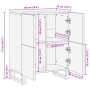 Sideboard aus massivem Akazienholz 60x34x75 cm von , Schließfächer und Lagerschränke - Ref: Foro24-377565, Preis: 142,43 €, R...