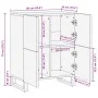 Sideboard solid mango wood 60x34x75 cm by , Lockers and storage cabinets - Ref: Foro24-377567, Price: 82,03 €, Discount: %
