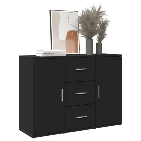 Black engineered wood sideboard 90,5x29,5x65 cm by , Sideboards - Ref: Foro24-849874, Price: 81,90 €, Discount: %