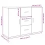 Black engineered wood sideboard 90,5x29,5x65 cm by , Sideboards - Ref: Foro24-849874, Price: 81,90 €, Discount: %