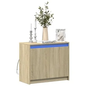 Sideboard with LED oak engineered wood oak Sonoma 72x34x61 cm by , Sideboards - Ref: Foro24-852175, Price: 64,06 €, Discount: %