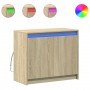 Sideboard with LED oak engineered wood oak Sonoma 72x34x61 cm by , Sideboards - Ref: Foro24-852175, Price: 64,89 €, Discount: %