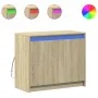 Sideboard with LED oak engineered wood oak Sonoma 72x34x61 cm by , Sideboards - Ref: Foro24-852175, Price: 64,06 €, Discount: %