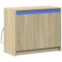 Sideboard with LED oak engineered wood oak Sonoma 72x34x61 cm by , Sideboards - Ref: Foro24-852175, Price: 64,06 €, Discount: %