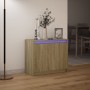 Sideboard with LED oak engineered wood oak Sonoma 72x34x61 cm by , Sideboards - Ref: Foro24-852175, Price: 64,89 €, Discount: %