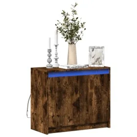Sideboard mit LED-Räuchereiche Holzwerkstoff 72x34x61 cm von , Sideboards - Ref: Foro24-852177, Preis: 67,80 €, Rabatt: %