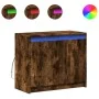 Sideboard with LED smoked oak engineered wood 72x34x61 cm by , Sideboards - Ref: Foro24-852177, Price: 67,80 €, Discount: %