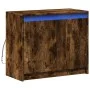Sideboard with LED smoked oak engineered wood 72x34x61 cm by , Sideboards - Ref: Foro24-852177, Price: 67,80 €, Discount: %