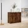 Sideboard with LED smoked oak engineered wood 72x34x61 cm by , Sideboards - Ref: Foro24-852177, Price: 67,80 €, Discount: %