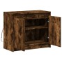 Aparador con LED madera ingeniería roble ahumado 72x34x61 cm de , Aparadores - Ref: Foro24-852177, Precio: 70,77 €