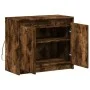 Sideboard with LED smoked oak engineered wood 72x34x61 cm by , Sideboards - Ref: Foro24-852177, Price: 67,80 €, Discount: %