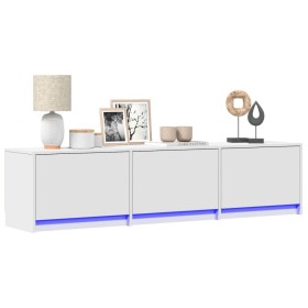 TV-Ständer mit LED Holzwerkstoff weiß 165x34x40 cm von , TV-Möbel - Ref: Foro24-852250, Preis: 98,26 €, Rabatt: %