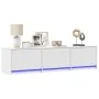 TV cabinet with LED engineered wood white 165x34x40 cm by , TV Furniture - Ref: Foro24-852250, Price: 106,27 €, Discount: %