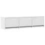 TV cabinet with LED engineered wood white 165x34x40 cm by , TV Furniture - Ref: Foro24-852250, Price: 98,26 €, Discount: %