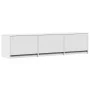 TV cabinet with LED engineered wood white 165x34x40 cm by , TV Furniture - Ref: Foro24-852250, Price: 106,27 €, Discount: %