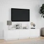 TV cabinet with LED engineered wood white 165x34x40 cm by , TV Furniture - Ref: Foro24-852250, Price: 106,27 €, Discount: %
