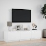 TV-Ständer mit LED Holzwerkstoff weiß 165x34x40 cm von , TV-Möbel - Ref: Foro24-852250, Preis: 98,26 €, Rabatt: %
