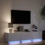 TV cabinet with LED engineered wood white 165x34x40 cm by , TV Furniture - Ref: Foro24-852250, Price: 106,27 €, Discount: %