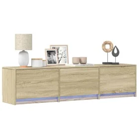 Sonoma Eiche Holzwerkstoff LED TV-Ständer 165x34x40 cm von , TV-Möbel - Ref: Foro24-852252, Preis: 92,01 €, Rabatt: %