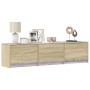 Sonoma oak engineered wood LED TV cabinet 165x34x40 cm by , TV Furniture - Ref: Foro24-852252, Price: 85,79 €, Discount: %