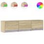 Sonoma oak engineered wood LED TV cabinet 165x34x40 cm by , TV Furniture - Ref: Foro24-852252, Price: 85,79 €, Discount: %