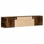Eiche geräuchert wandmontierter TV-Ständer mit LED-Licht 180x31x39,5 cm von , TV-Möbel - Ref: Foro24-3307958, Preis: 131,41 €...