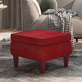 Stool with red red velvet wooden legs by , Folding stools and chairs - Ref: Foro24-329462, Price: 84,88 €, Discount: %