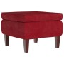 Hocker mit roten Holzbeinen aus rotem Samt von , Klapphocker und Stühle - Ref: Foro24-329462, Preis: 86,33 €, Rabatt: %