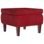 Stool with red red velvet wooden legs by , Folding stools and chairs - Ref: Foro24-329462, Price: 84,88 €, Discount: %