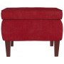 Hocker mit roten Holzbeinen aus rotem Samt von , Klapphocker und Stühle - Ref: Foro24-329462, Preis: 86,33 €, Rabatt: %
