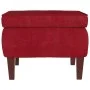Stool with red red velvet wooden legs by , Folding stools and chairs - Ref: Foro24-329462, Price: 84,88 €, Discount: %
