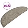 Selbstklebende Treppenmatte, 15 Stück, beige und grau, 56x17x3cm. von , Treppenmatten - Ref: Foro24-326894, Preis: 93,55 €, R...