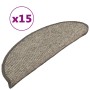 Selbstklebende Treppenmatte, 15 Stück, beige und grau, 56x17x3cm. von , Treppenmatten - Ref: Foro24-326894, Preis: 95,48 €, R...