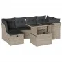 Set de sofás de jardín 7 pzas con cojines ratán PE gris claro by , Garden sets - Ref: Foro24-3274662, Price: 530,40 €, Discou...